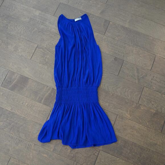 Ramy‎ Brook Paris Mini Dress Sleeveless Smocked Waist Pleated Skirt M - Picture 3 of 10